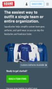 How squadlocker.com looks like on a mobile device such as an iPhone.