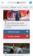 How squareoffs.com looks like on a mobile device such as an iPhone.