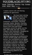 How squidblacklist.org looks like on a mobile device such as an iPhone.