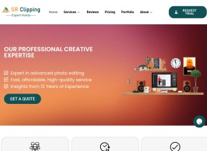How srclipping.com looks like on a tablet such as an iPad.