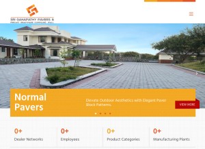 How sriganapathypavers.com looks like on a tablet such as an iPad.