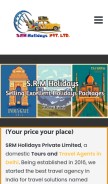 How srmholidays.in looks like on a mobile device such as an iPhone.