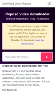 How sroposo.com looks like on a mobile device such as an iPhone.