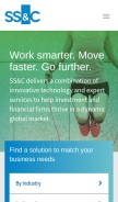 How ssctech.com looks like on a mobile device such as an iPhone.