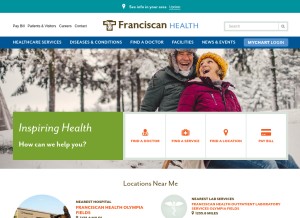 How ssfhs.org looks like on a tablet such as an iPad.