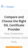 How sslshopper.com looks like on a mobile device such as an iPhone.