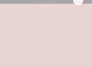 How ssweddings.store looks like on a tablet such as an iPad.