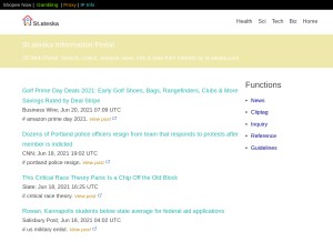 How st.ateska.com looks like on a tablet such as an iPad.