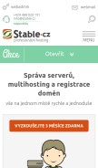 How stable.cz looks like on a mobile device such as an iPhone.