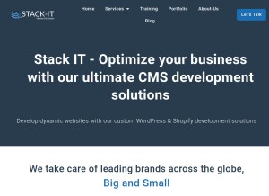 How stack-it.in looks like on a tablet such as an iPad.