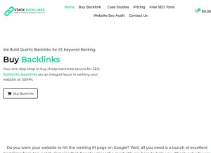 How stackbacklinks.com looks like on a tablet such as an iPad.