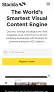 How stackla.com looks like on a mobile device such as an iPhone.