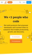 How stackoverflow.com looks like on a mobile device such as an iPhone.