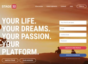 How stage32.com looks like on a tablet such as an iPad.