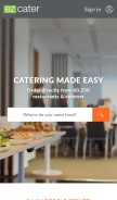 How staging-ezcater.com looks like on a mobile device such as an iPhone.