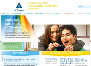 How stamant.ca looks like on a tablet such as an iPad.