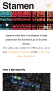 How stamen.com looks like on a mobile device such as an iPhone.