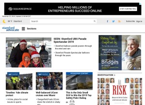 How stamfordadvocate.com looks like on a tablet such as an iPad.