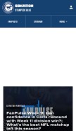 How stampedeblue.com looks like on a mobile device such as an iPhone.