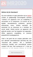 How standaard.be looks like on a mobile device such as an iPhone.