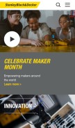 How stanleyblackanddecker.com looks like on a mobile device such as an iPhone.