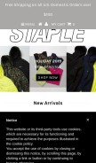 How staplepigeon.com looks like on a mobile device such as an iPhone.