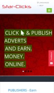 How star-clicks.com looks like on a mobile device such as an iPhone.