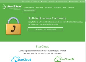 How star2star.com looks like on a tablet such as an iPad.