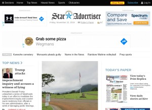 How staradvertiser.com looks like on a tablet such as an iPad.