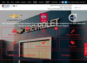 How starautomall.com looks like on a tablet such as an iPad.