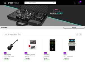 How stars-music.fr looks like on a tablet such as an iPad.