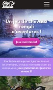 How starstable.com looks like on a mobile device such as an iPhone.