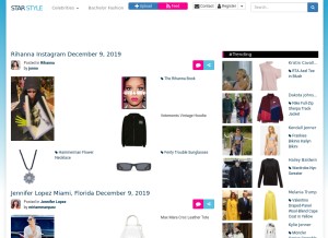 How starstyle.com looks like on a tablet such as an iPad.