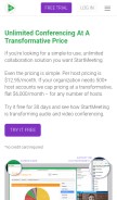 How startmeeting.com looks like on a mobile device such as an iPhone.