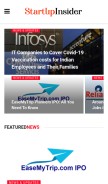 How startupinsider.in looks like on a mobile device such as an iPhone.