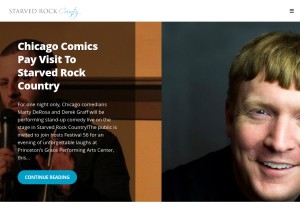 How starvedrockcountry.com looks like on a tablet such as an iPad.