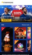 How starvegas.it looks like on a mobile device such as an iPhone.