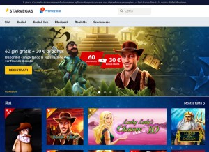 How starvegas.it looks like on a tablet such as an iPad.