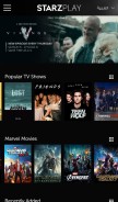 How starzplay.com looks like on a mobile device such as an iPhone.