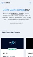How stashbird.com looks like on a mobile device such as an iPhone.