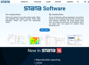 How stata.com looks like on a tablet such as an iPad.
