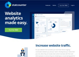 How statcounter.com looks like on a tablet such as an iPad.