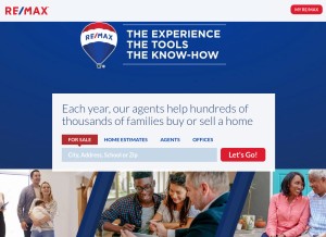 How static-remax.com looks like on a tablet such as an iPad.