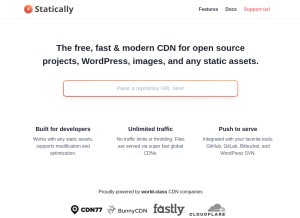 How staticaly.com looks like on a tablet such as an iPad.
