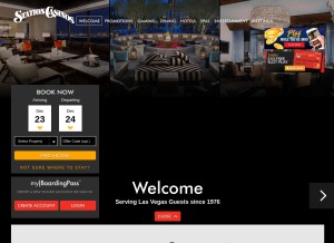 How stationcasinos.com looks like on a tablet such as an iPad.