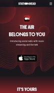 How stationhead.com looks like on a mobile device such as an iPhone.
