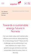 How statoil.com looks like on a mobile device such as an iPhone.