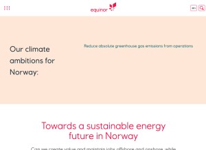 How statoil.com looks like on a tablet such as an iPad.