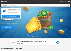 How statsroyale.com looks like on a tablet such as an iPad.