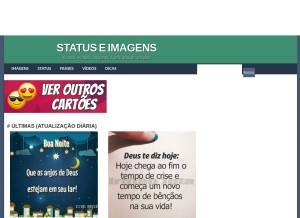 How statusimagens.com looks like on a tablet such as an iPad.
